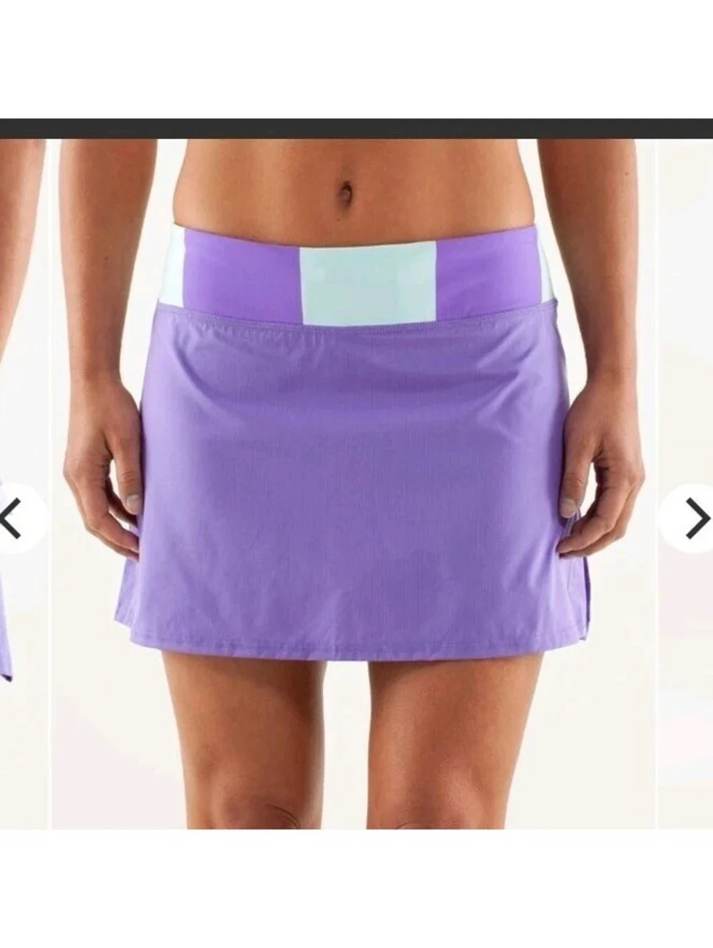 Lululemon Run Pace Setter Skirt Purple Mint Pleated Tennis/pickleball Skort 6R
